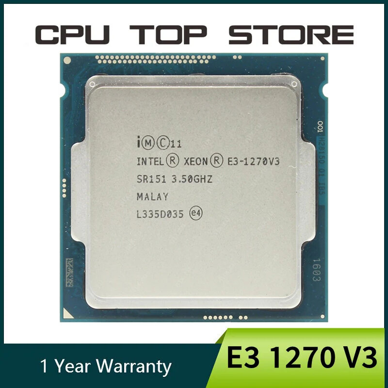 Intel Xeon E3 1270 V3 3.5GHz Lga 1150 4-Core Cpu Processor SR151