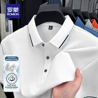 ROMON | Mens Polo Shirt Breathable Quick-dry Ice Silk