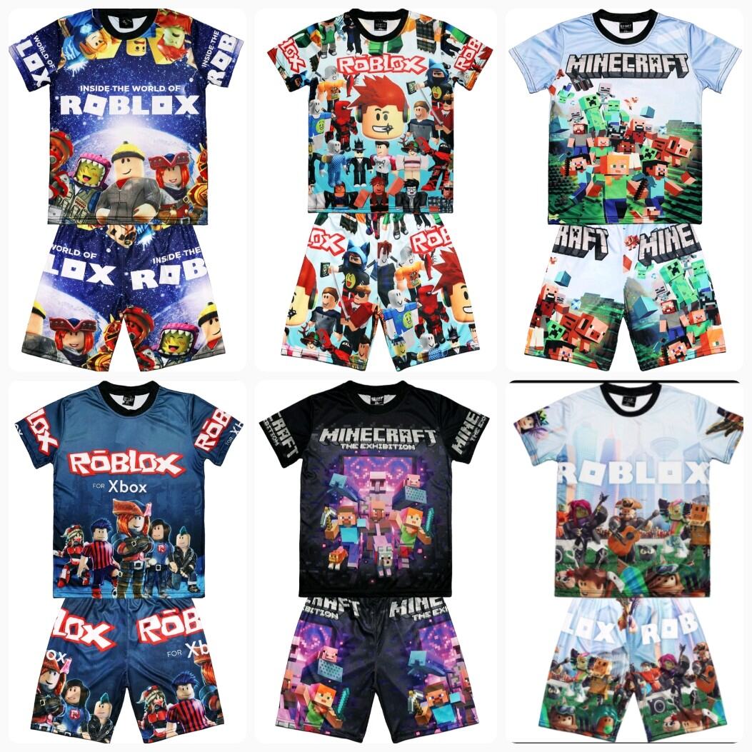 ROBLOX kids Jersey Terno for kids Printed Full Sublimation Game Shirts 3-12  years old