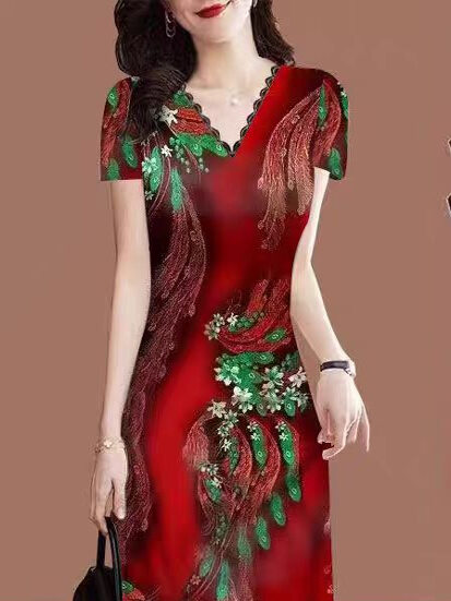 chinese dress ladies Modern Filipiniana Full Lace Top Dress main image 1