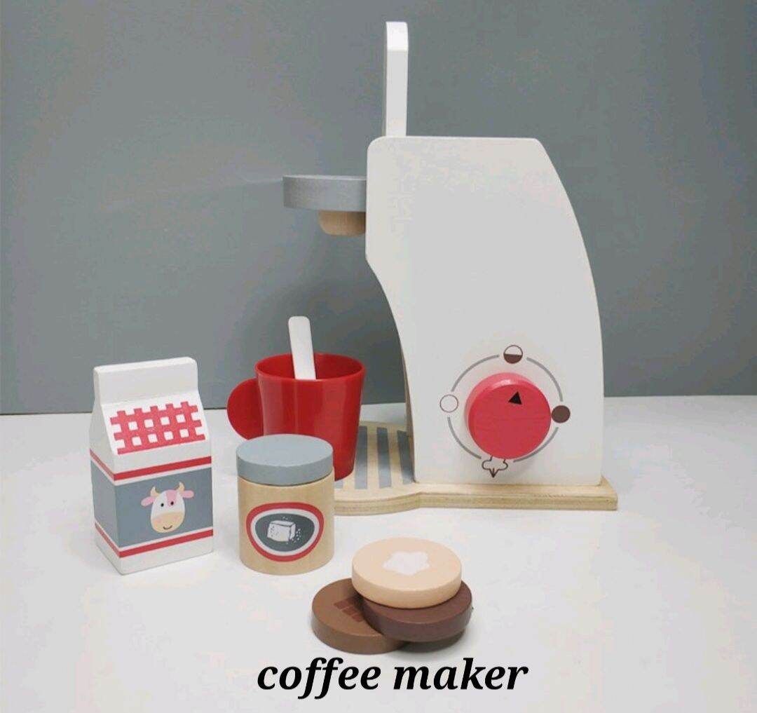 wooden kitchen set toy / wooden kitchen appliance toy / bread toaster / mixer / coffee maker