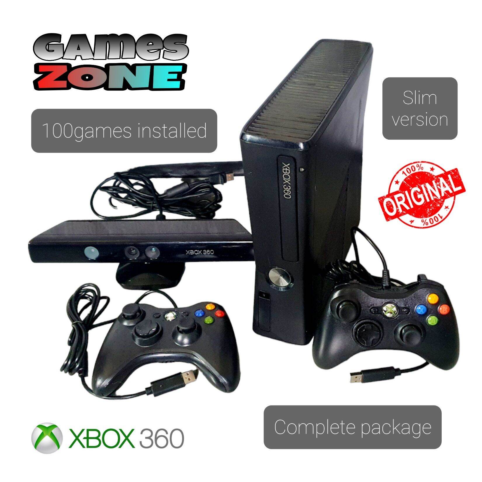 Xbox 360 Console Slim Jtag with Kinect and 2 Controller 100 Games (with  freebie) | Lazada PH