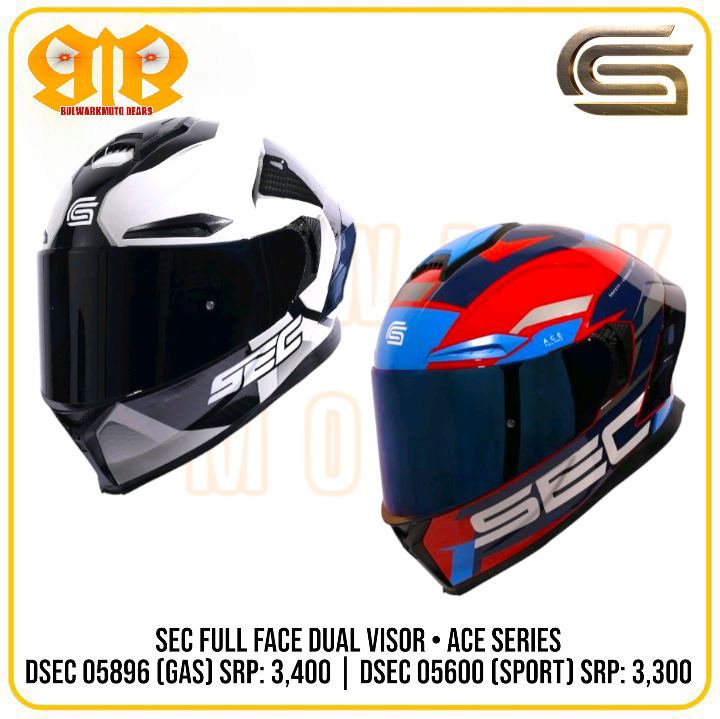 Sec Ace Full Face Dual Visor Helmet