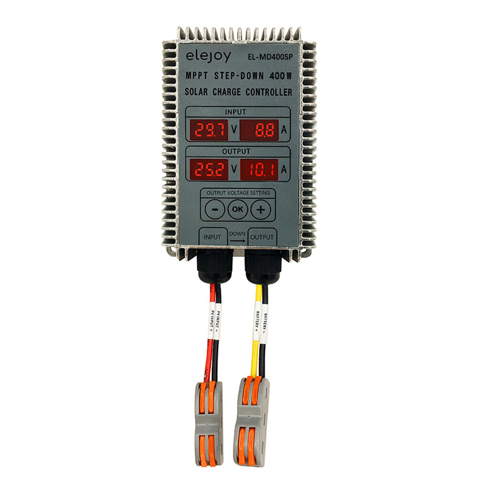 ELEJOY 400W MPPT Solar Charge Controller Step-down Real-time 10V-30V ...