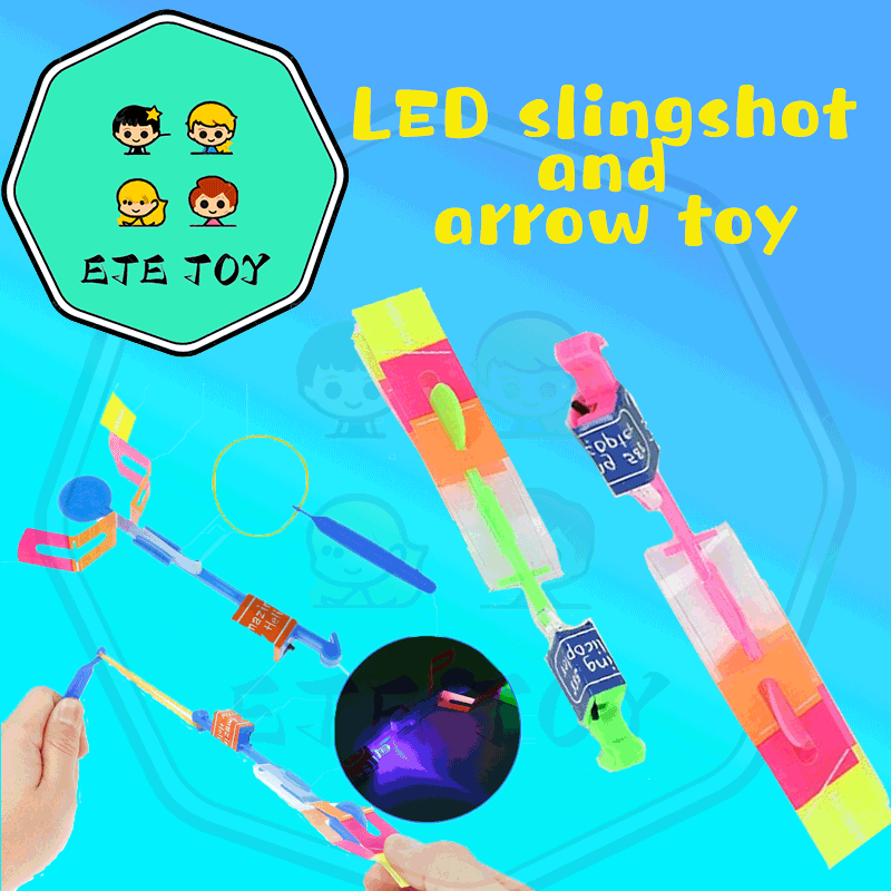 ETE TOY Flying Rotating Rocket Helicopter Flash LED Light Toy Fun