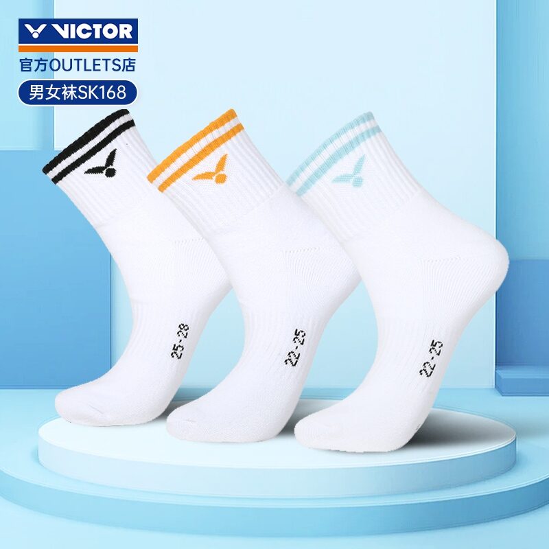 Victor Sports Socks Large SK158O (Black/Orange)