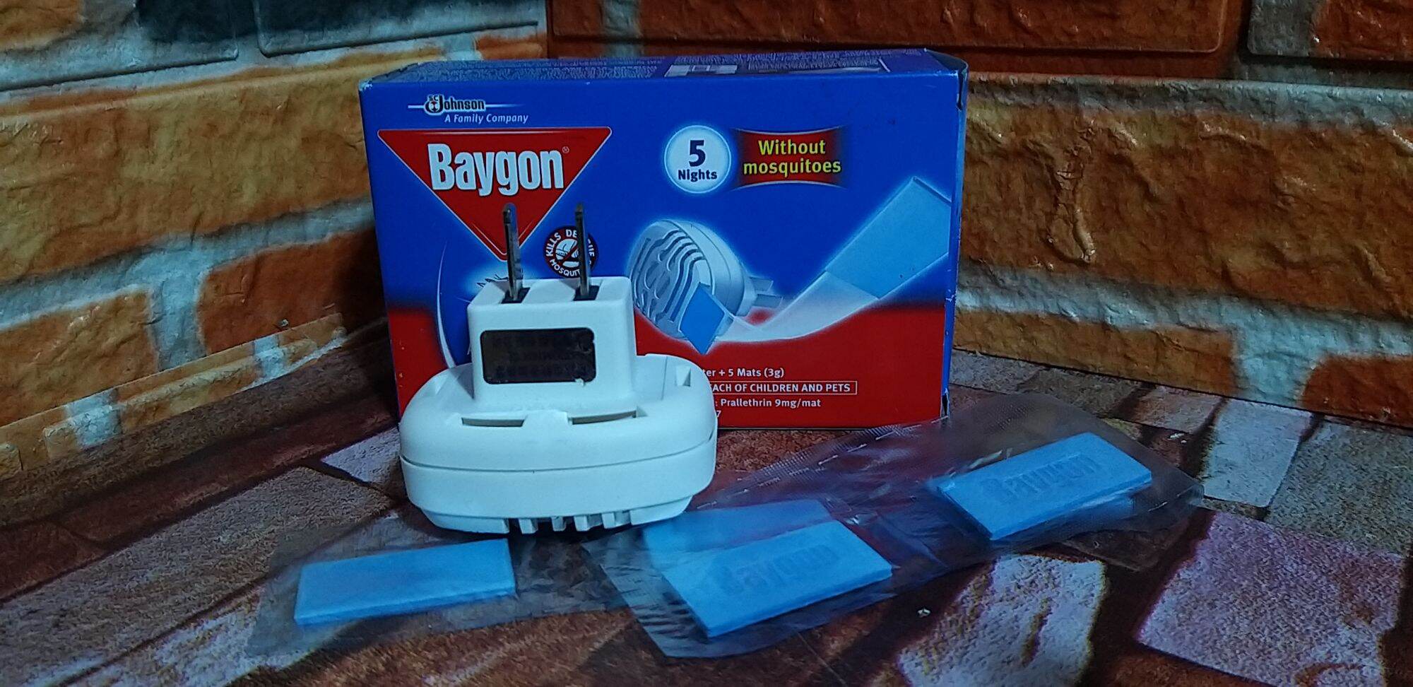 Baygon Heater + 5 Mats Anti-Dengue Mosquitos Mat. 