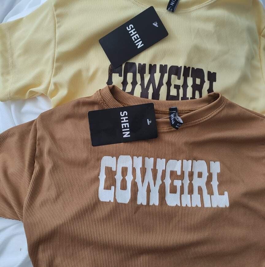 brown cowgirl top shein