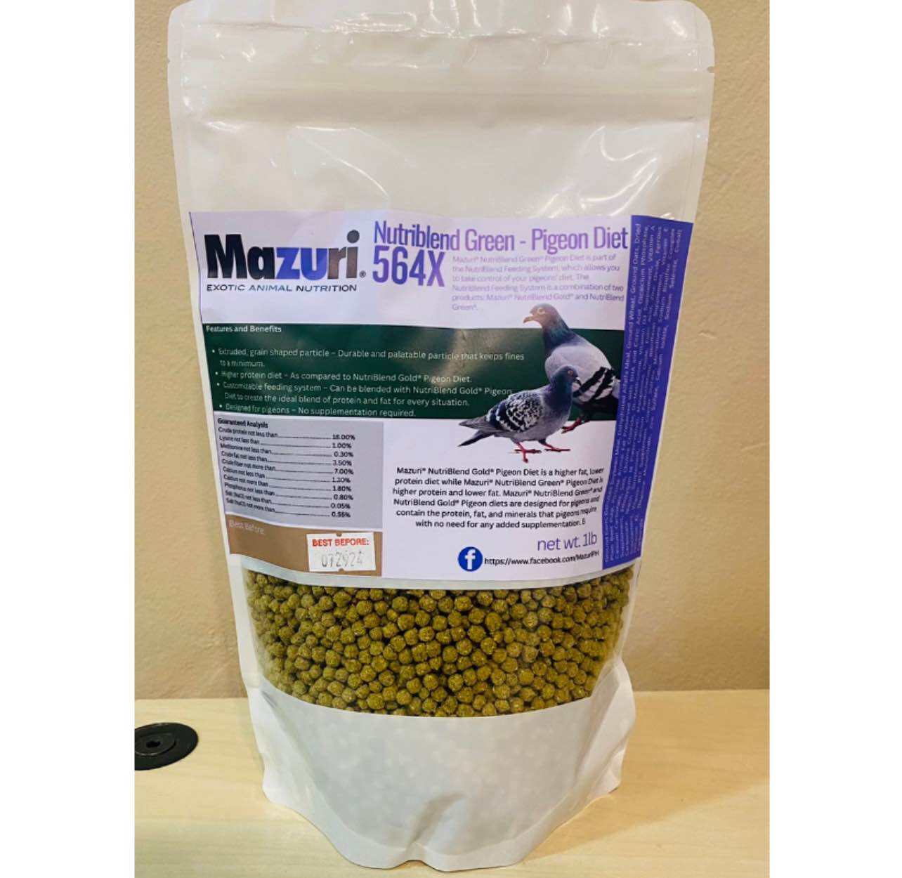Mazuri Small Tortoise Diet LS 1lb Authorized Dealer (Low starch