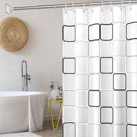 Defasilk | Waterproof Mildew-resistant Privacy Light Blocking Thermal Bath Curtain
