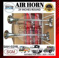 AIR HORN ASSEMBLY YANKEE HORN 12V / 24V ROUND TYPE 25 INCHES / 29 INCHES  ″SGM TAIWAN BRAND″