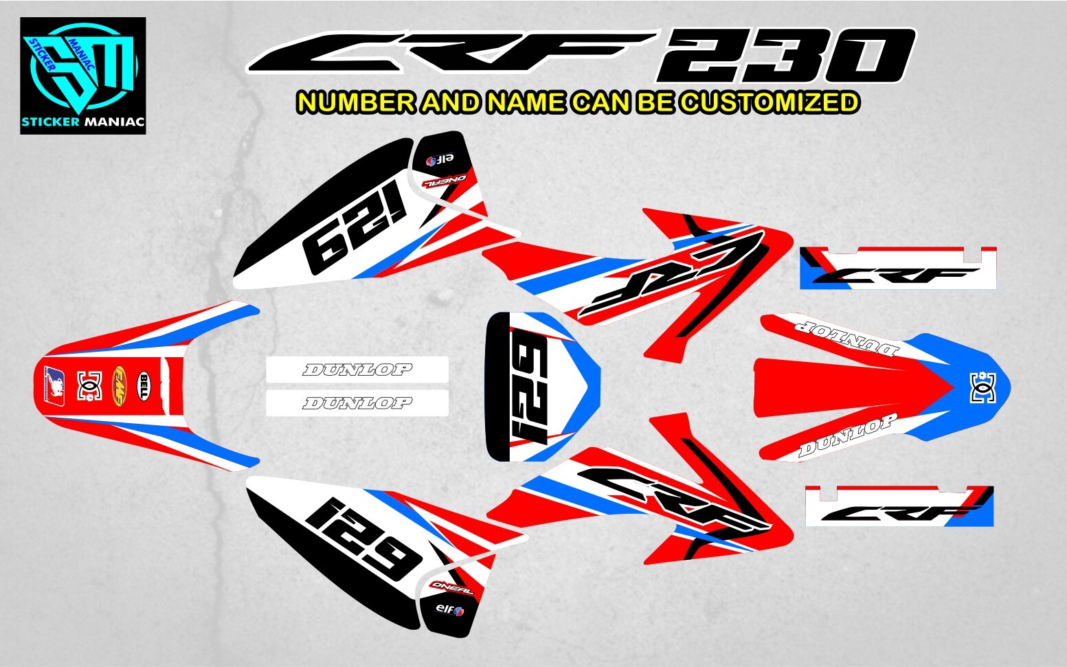 Am230 Sticker Honda crf 230 full body decals stickers Laminated | Lazada PH