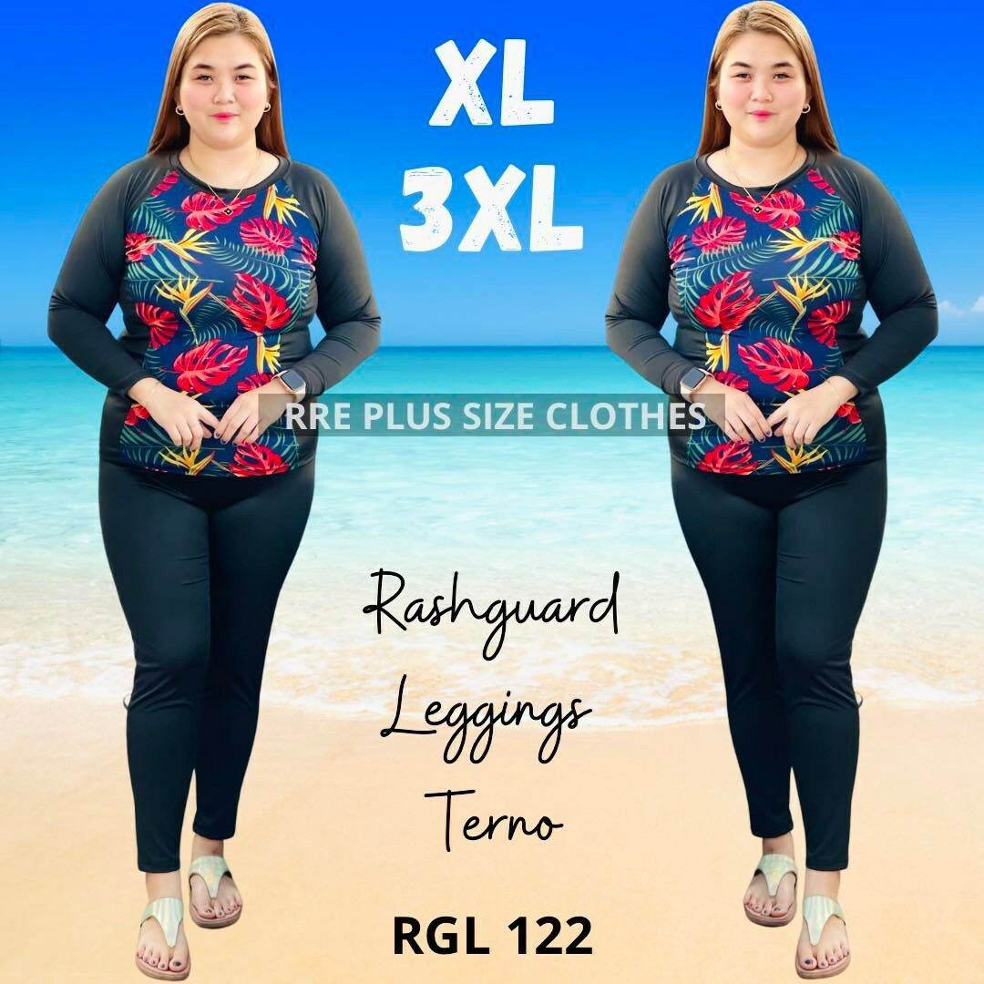 Plus Size Rashguard Terno Leggings swimwear for women terno beach
