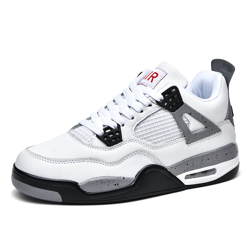 J4 Air Cushion Basketball Shoes Low Ankle University of Paris Blue and White Cement Combat Boots Men's and Women's Joe 4 Lava Sneaker