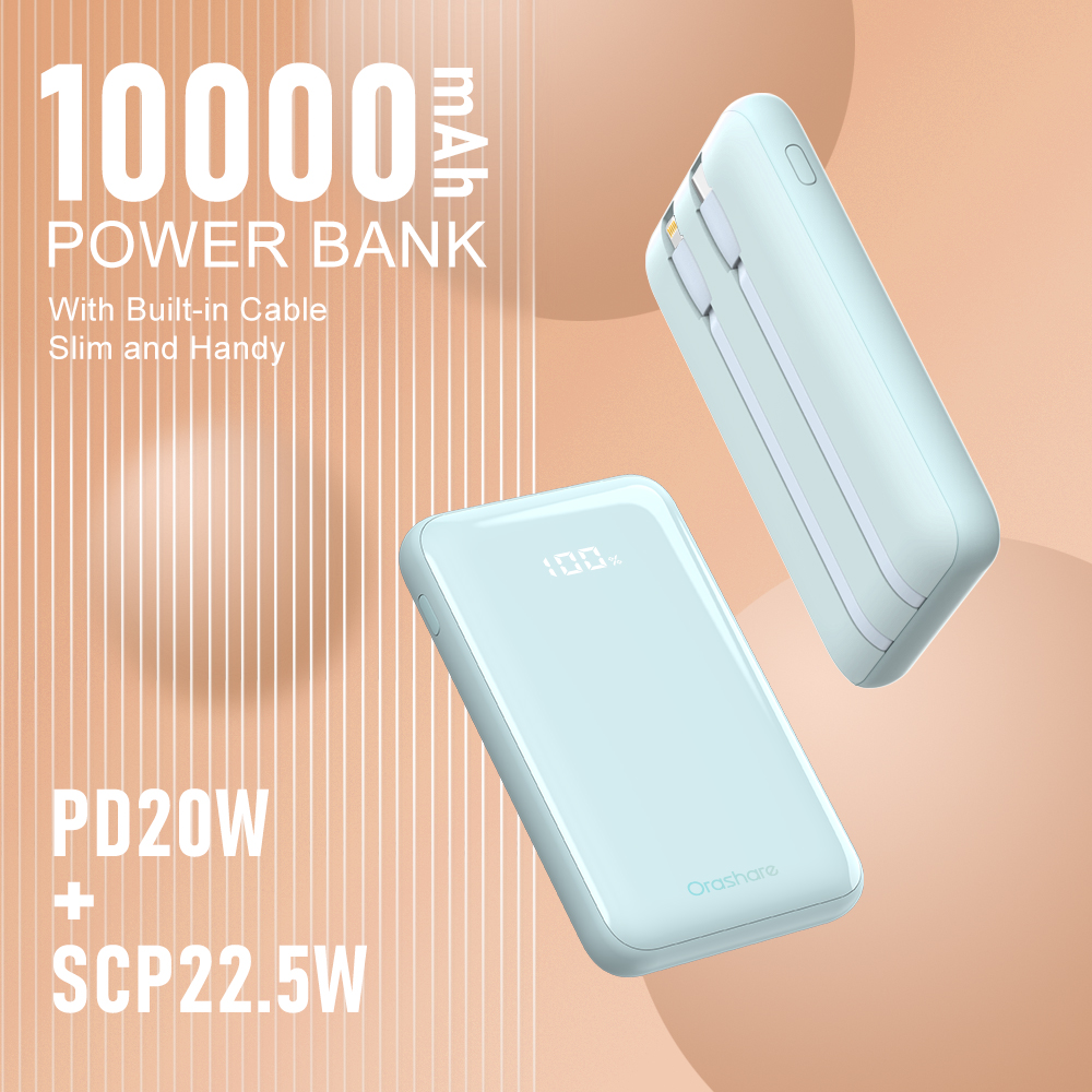 Orashare PCC10 10000mAh Powerbank with Super Fast Charging
