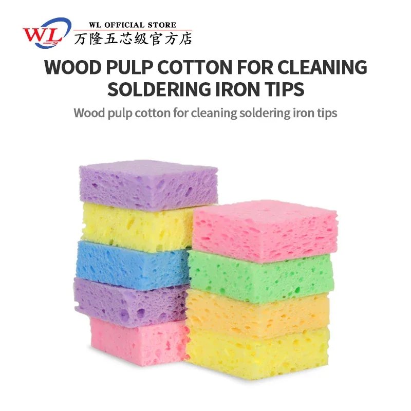 Soldering Iron Cleaning Sponge – 10-Pack, Yellow, 51mm X 35mm, Replacement Solder Tip Wipes