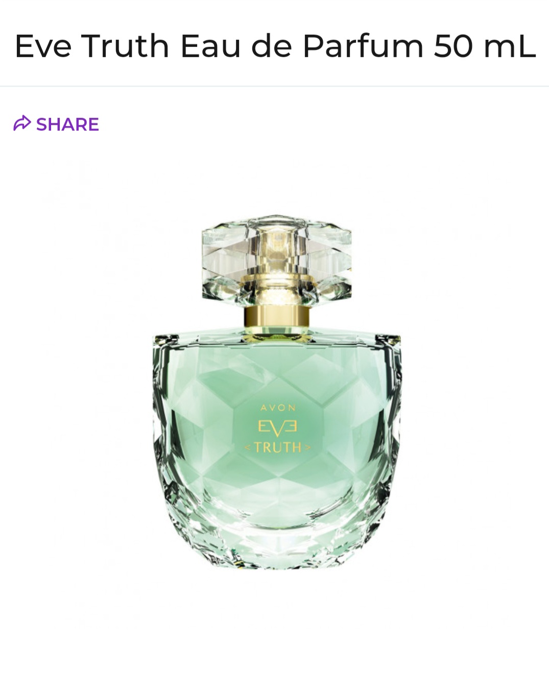 AVON Perfume Eve Truth Eau De Parfum 50ML Fresh Fragrance