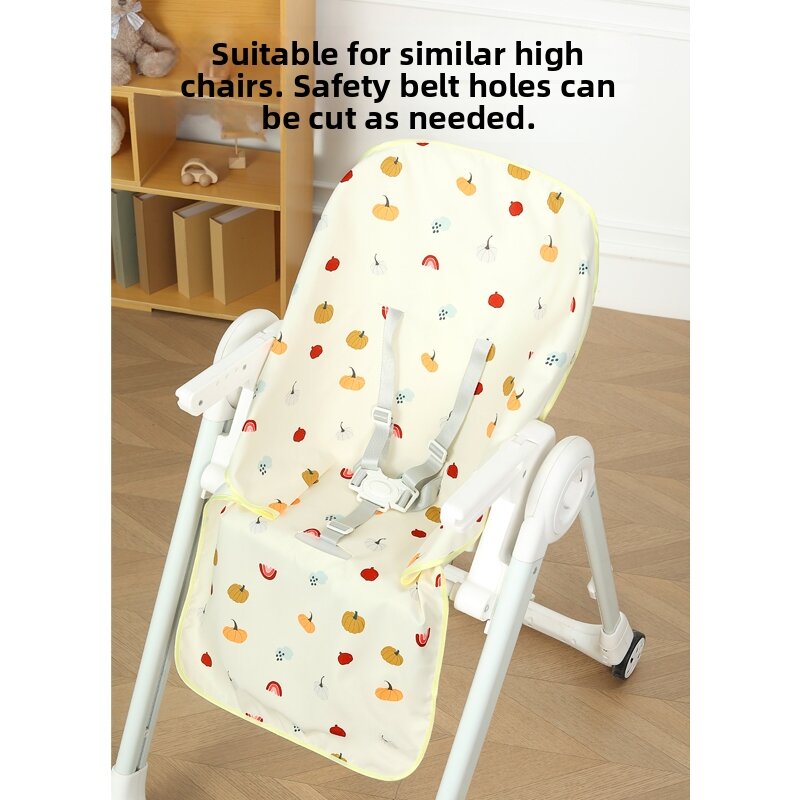 Waterproof Foldable High Chair Back Baby Dining Chair Cover Dirty Proof Washable Pad for Children under 3 Years Old