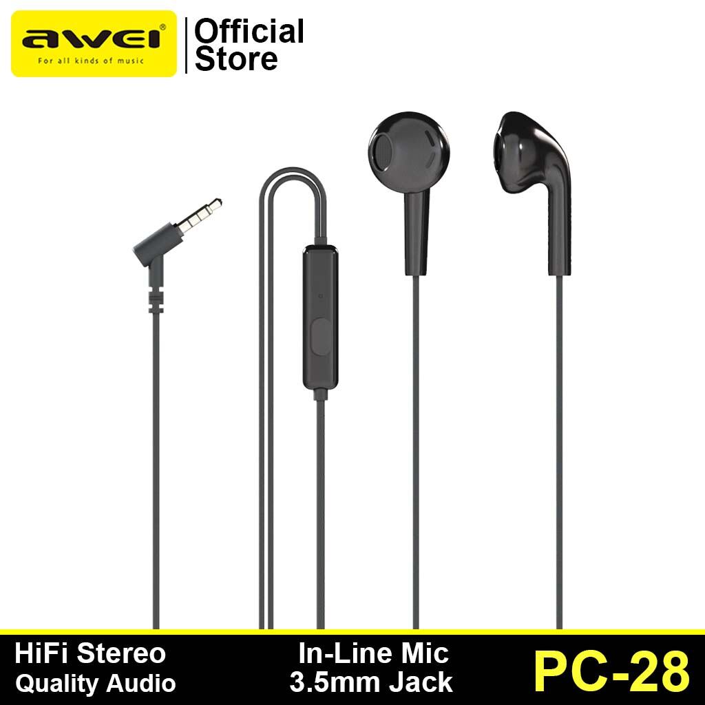 Awei PC-28 HiFi Stereo Wired Earbuds with Mic