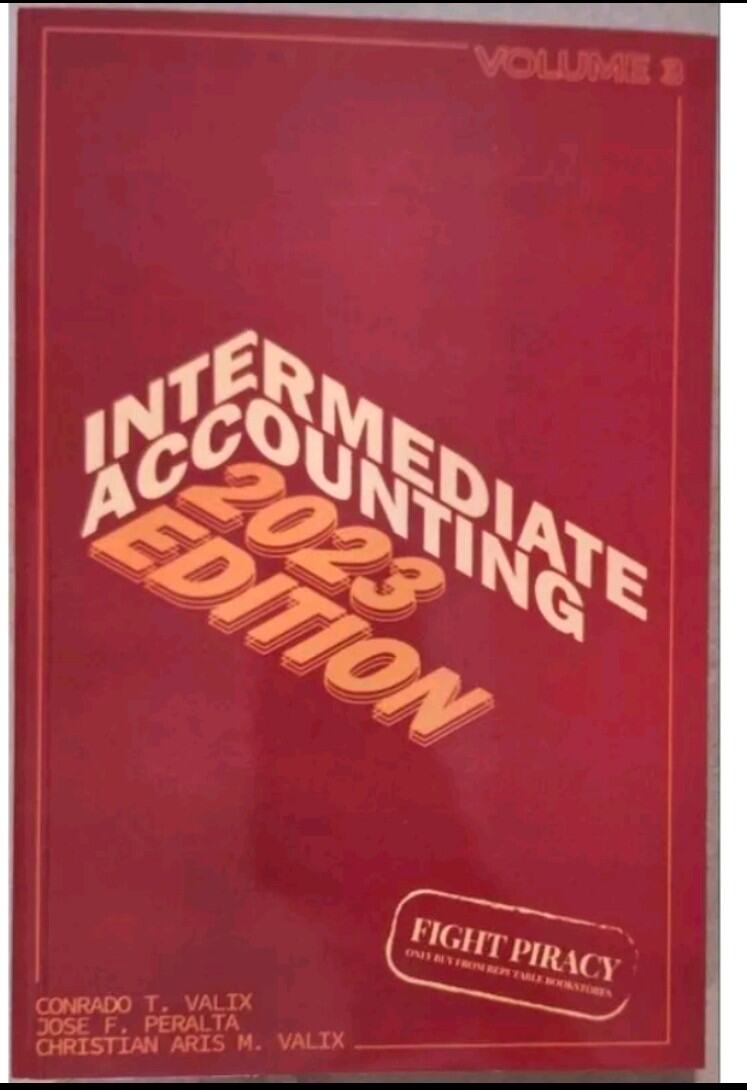 INTERMEDIATE ACCOUNTING Vol.3 2023 Ed.by Valix | Lazada PH