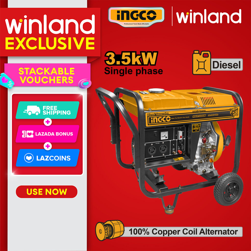 Ingco 3.5KVA Diesel Generator GDE35001-5P