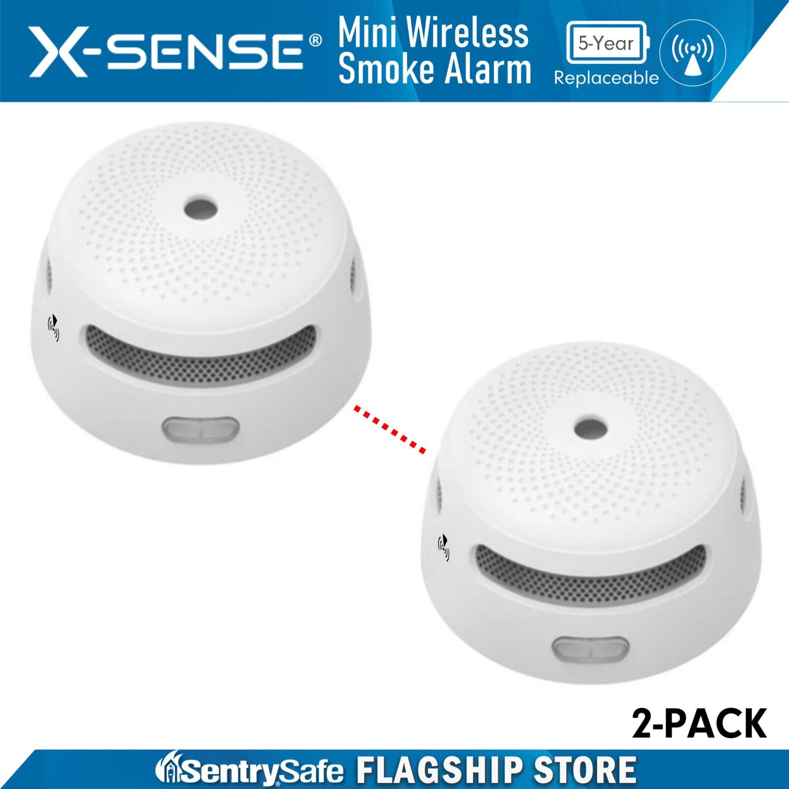 X-SENSE Mini Wireless Smoke Alarm with Replaceable Battery