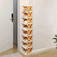 JXinJie | Space Saving Narrow Multi-level Shoe Rack