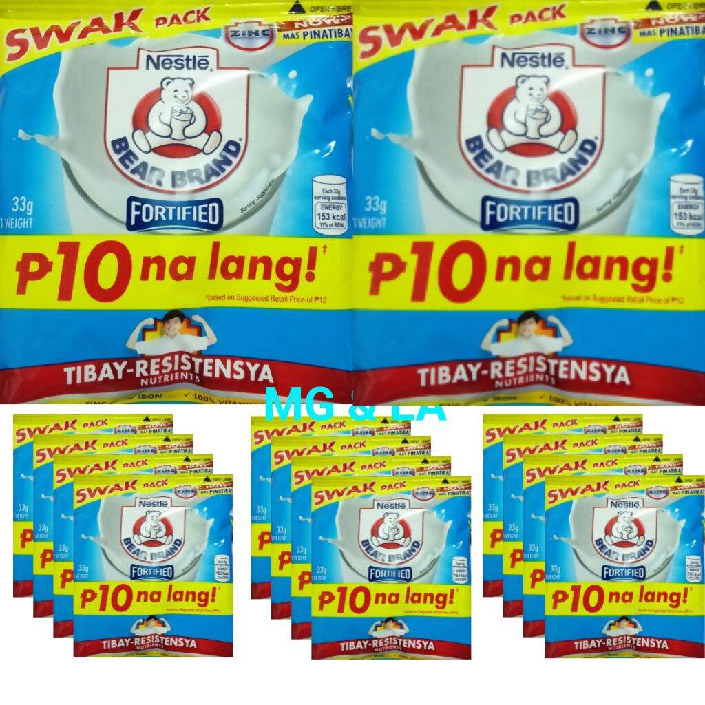 Bear Brand 396g Powdered Milk In Swak Pack 12 X 33g Fortified With bear-brand-396g-powdered-milk-in-swak-pack-12-x-33g-fortified-with