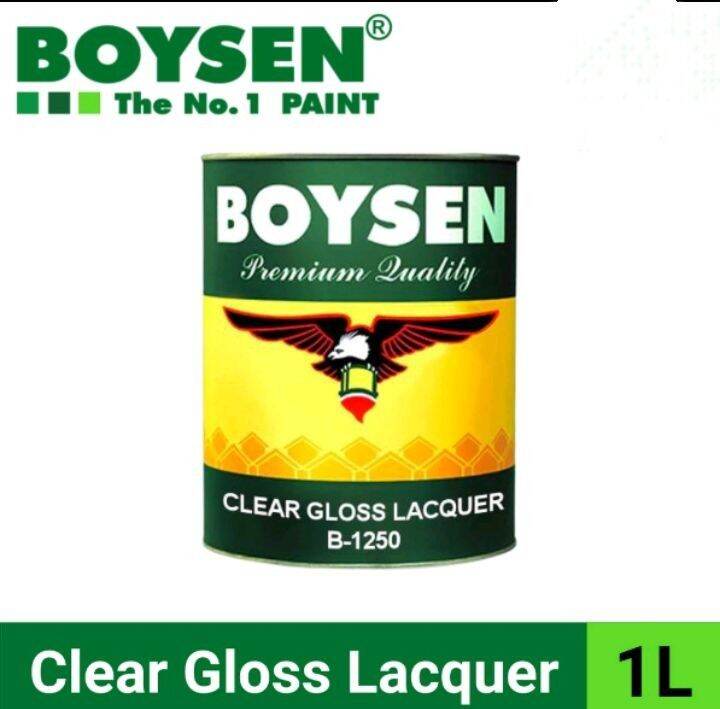 BOYSEN CLEAR GLOSS LACQUER B1250 LITER / GALLON HIGH GLOSS LACQUER PANG