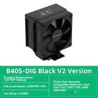 coolleo | Digital Display ARGB CPU Cooler 4 Heat Pipes
