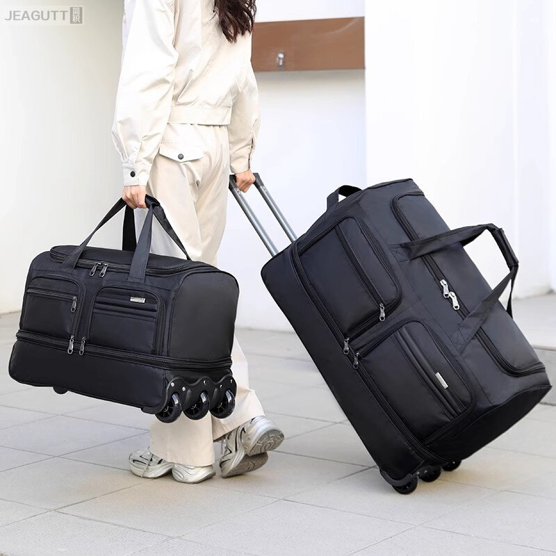 New Foldable Luggage Bag Large Capacity Travel Bag Waterproof Handheld Suitcase for Men And Women Check-In Bag Wheel Bag Presyo 2,618 Piso*Libreng Shipping