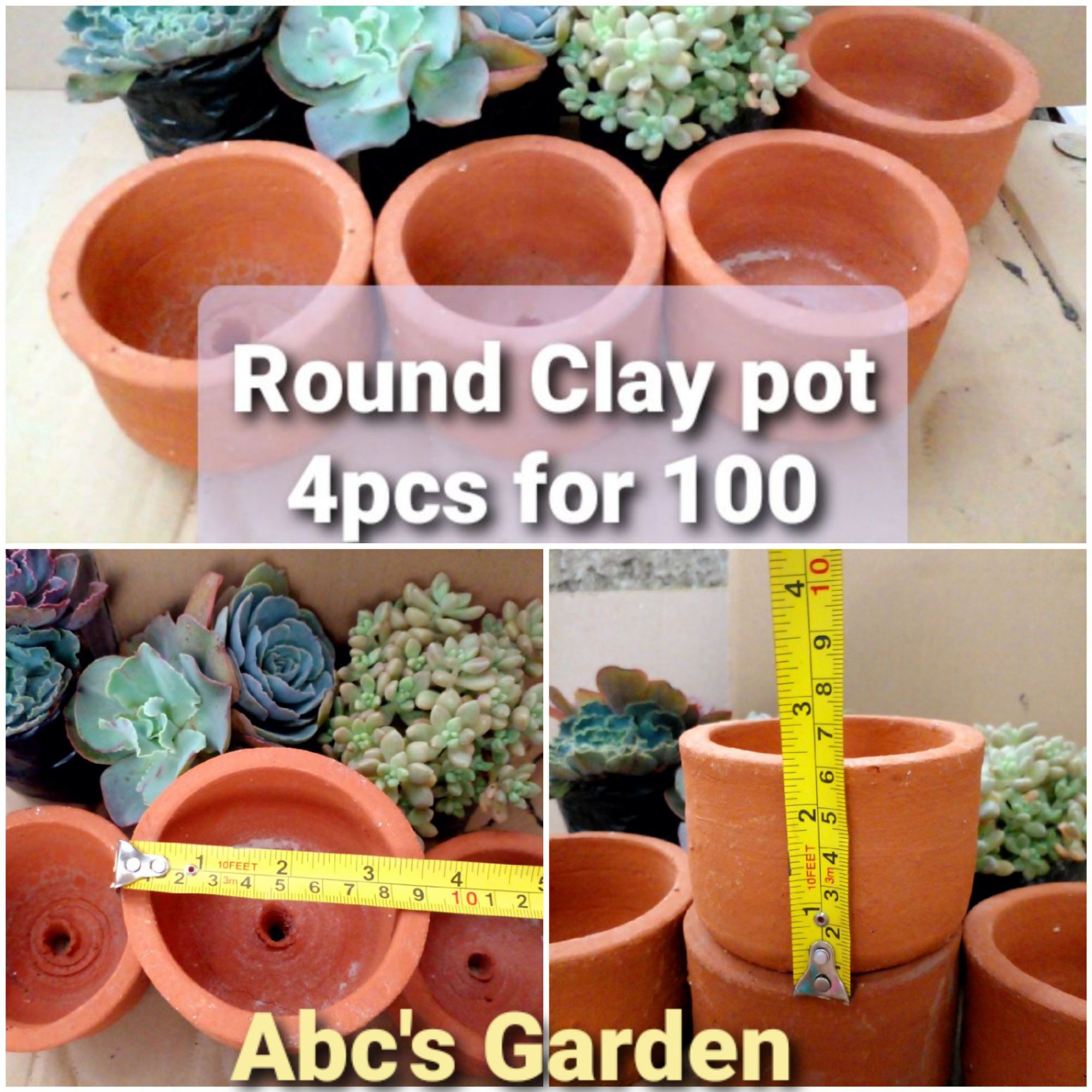 Round Clay Pots