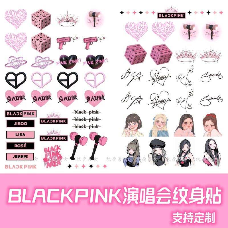 アイドル BLACKPINK MONOGRAM Scarf & Face Sticker BLACKPINK MONOGRAM Scarf & Face Sticker 41 Blackpink Sticker
