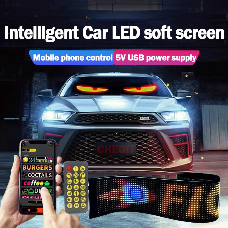 Truck Devil Eye LED Matrix Pixel Panel Remote App Control Soft Lighting ...