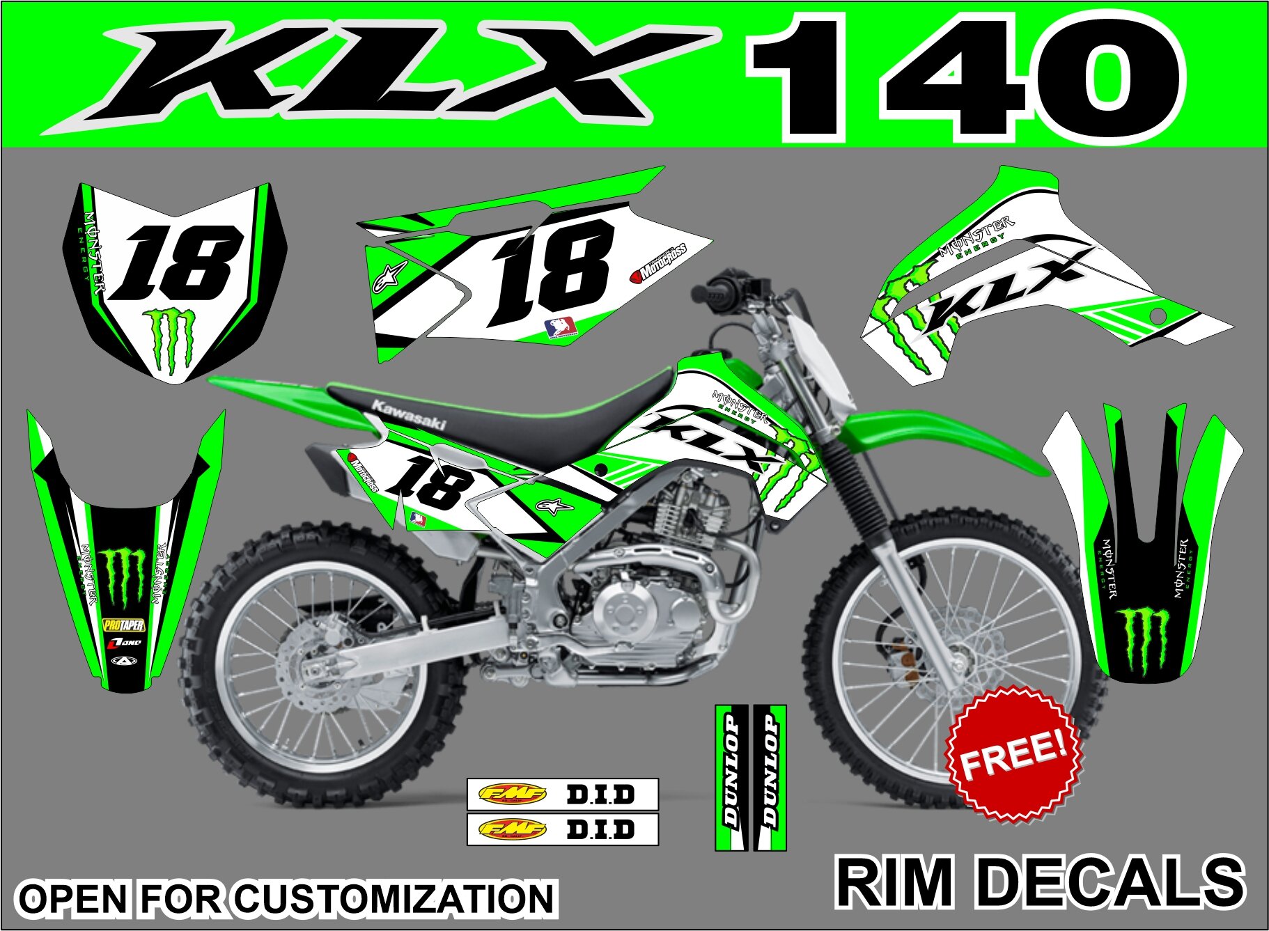 decal klx 140