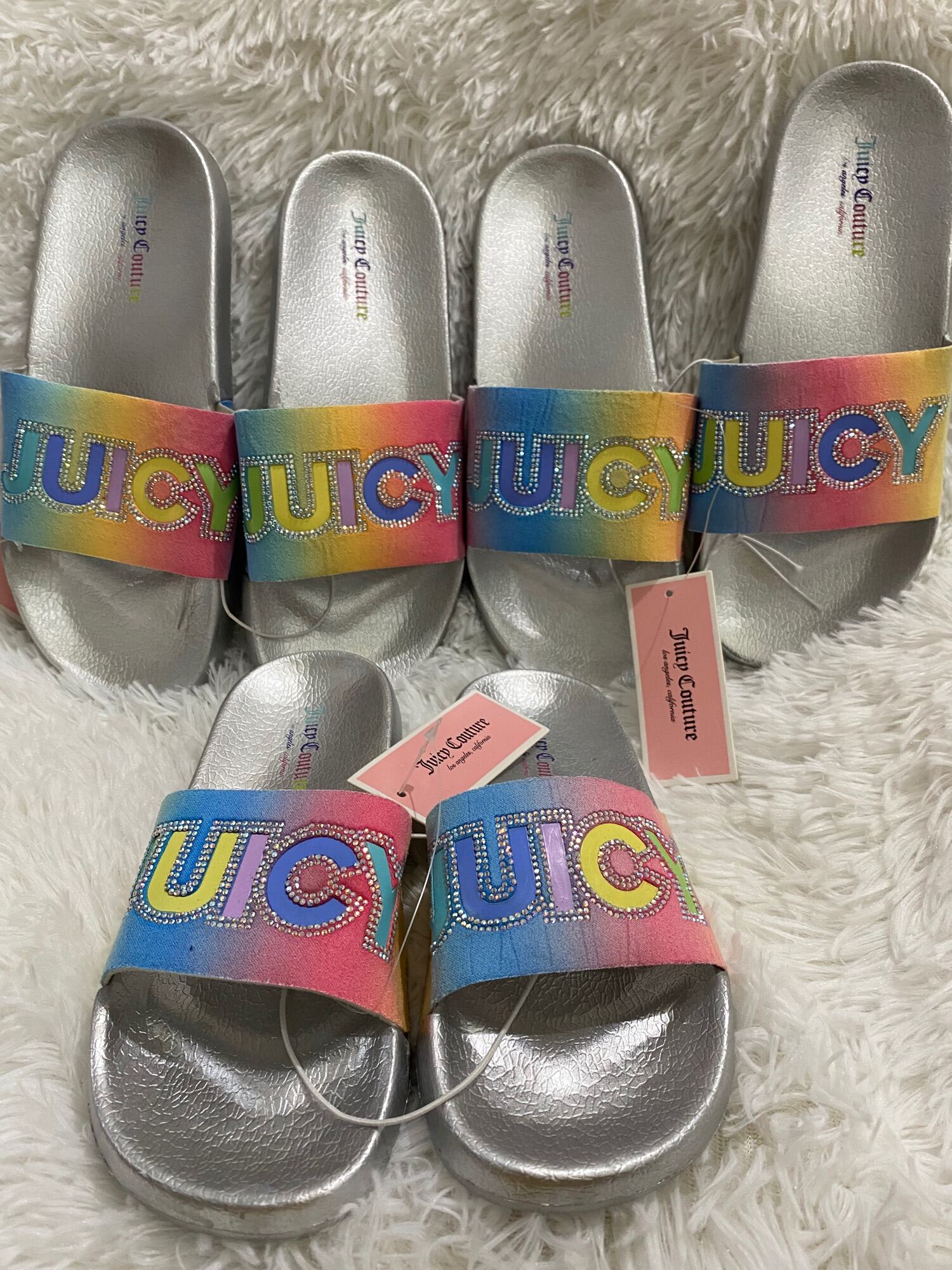 Juicy couture best sale rainbow slides