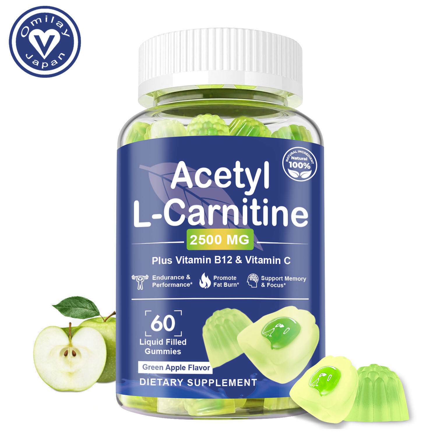 acetyl l carnitine lazada Omilay L-Carnitine Gummies Natural Nutrition Supplement for Boost Energy Immunity Vegan Supplements Orange Flavor 60 Gummies Please consult your doctor Performance Enhancing Hormone Doping Active-Lifestyle-Fitness Size:7+1 Case Discount (1oz)