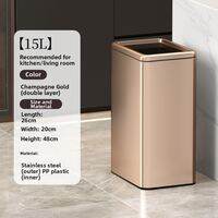 No Lid Narrow Stainless Steel Trash Can