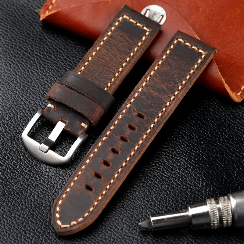 Genuine Leather Handmade Watch Strap for Men by Brand