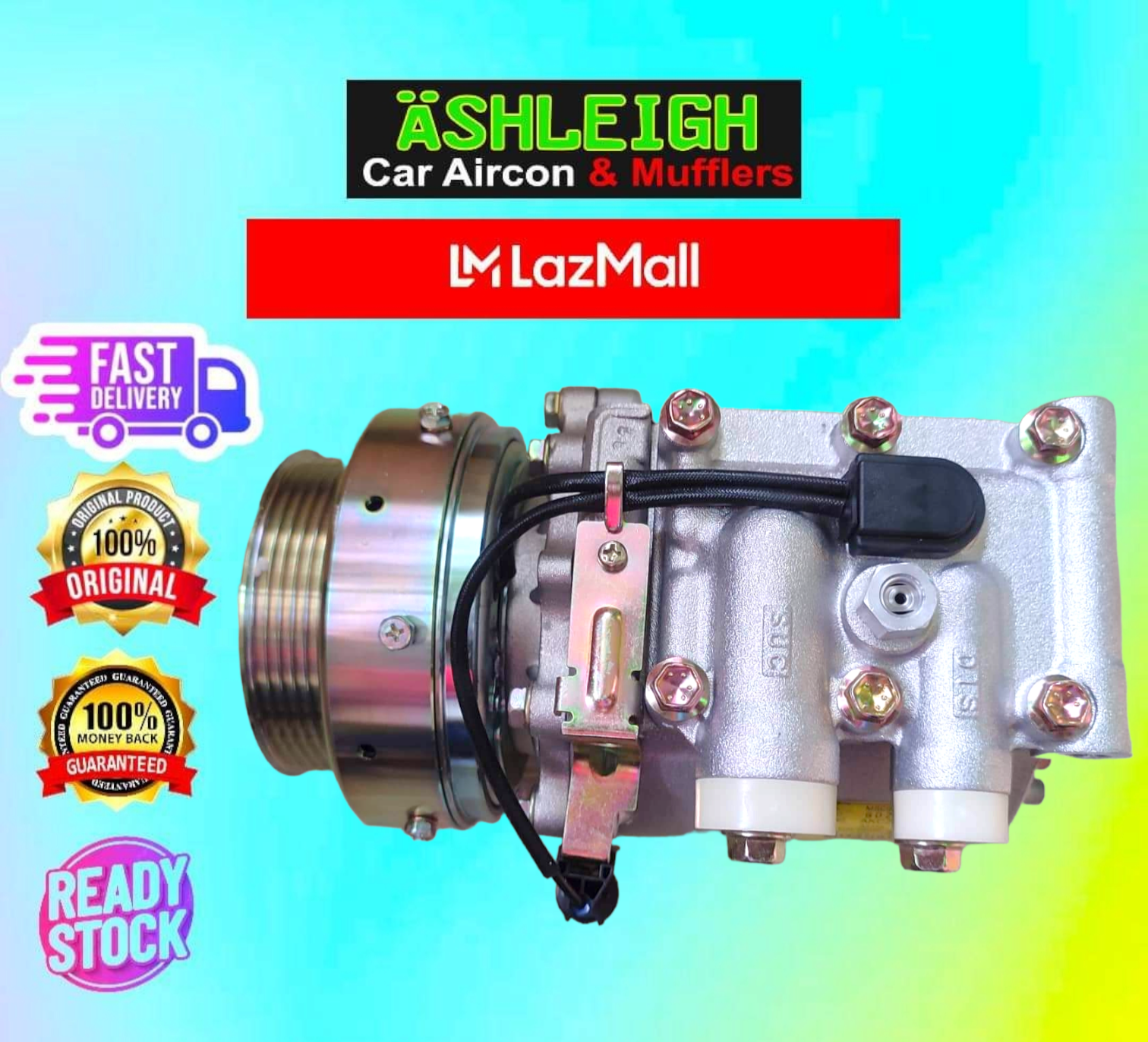 Ashleigh Mitsubishi Lancer 97 (pizza pie) Compressor Car Aircon Parts ...