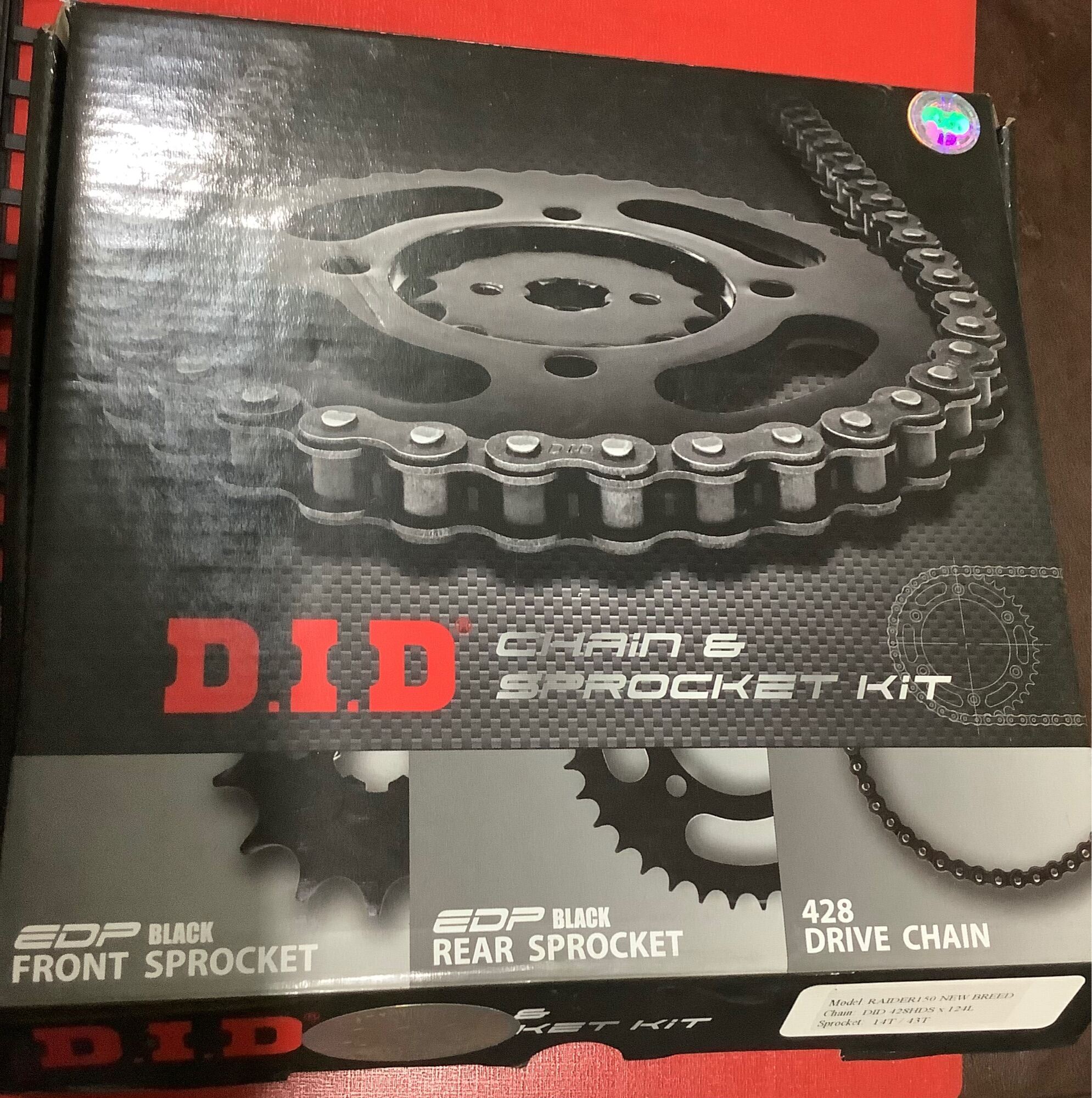 RAIDER 150 REBORN/Fi DID SPROCKET SET ORIGINAL 3814/3815 with 428H Chain DID Lazada PH