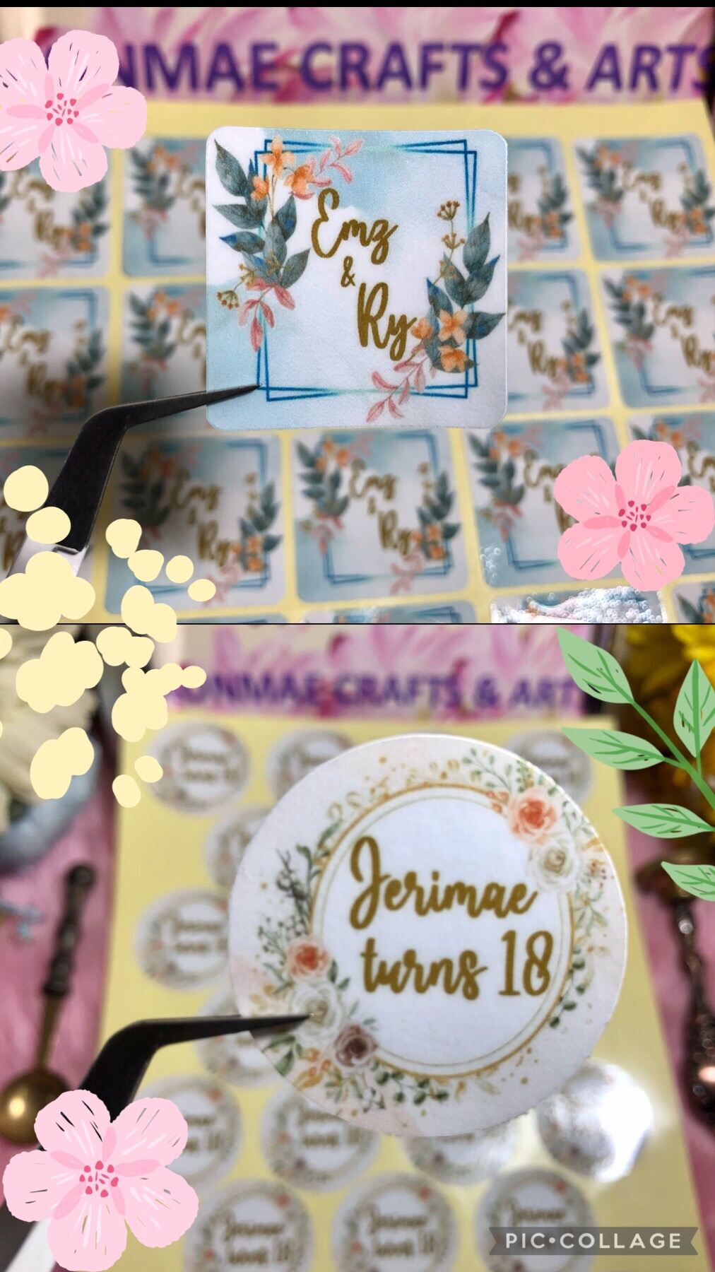 80 PCS Name Tag Sticker Customize Stickers Waterproof Personalized