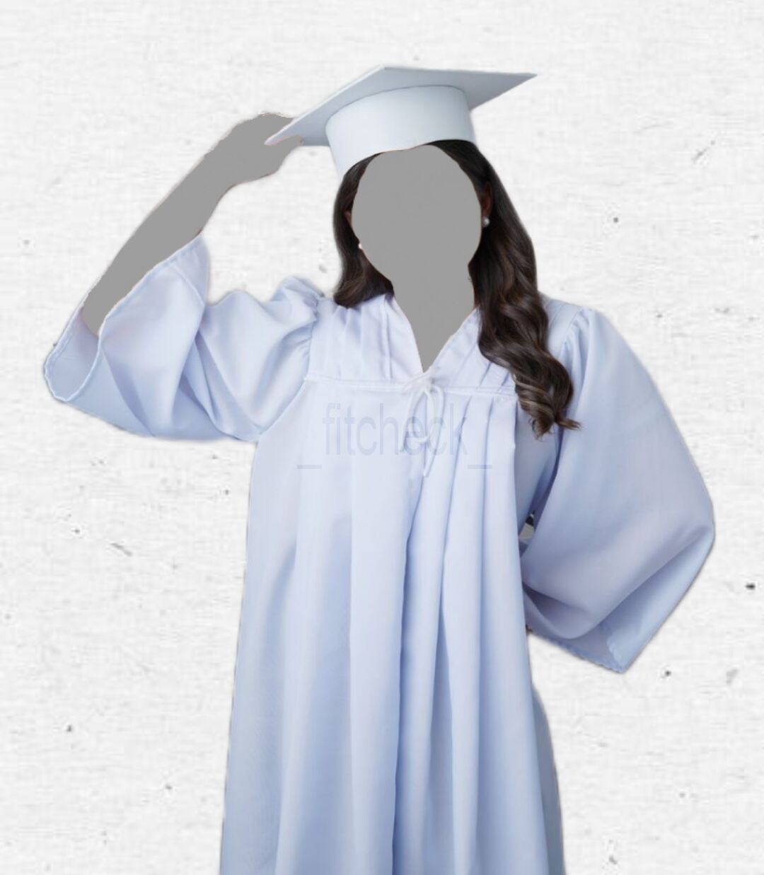 Graduation Toga Cap White For Kinder Elementary and