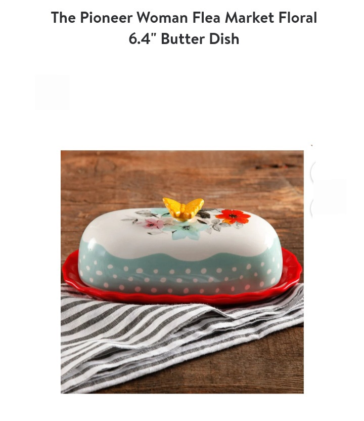 Pioneer woman butter clearance dish