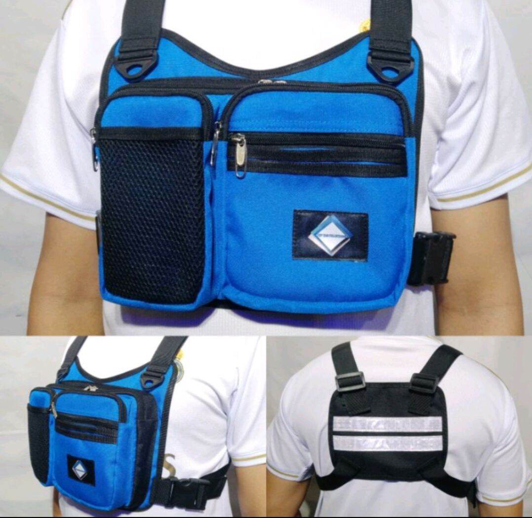 Rider Chest Bag | Chest Bag | Chest Rig Bag | Cross Bag with Reflector ...