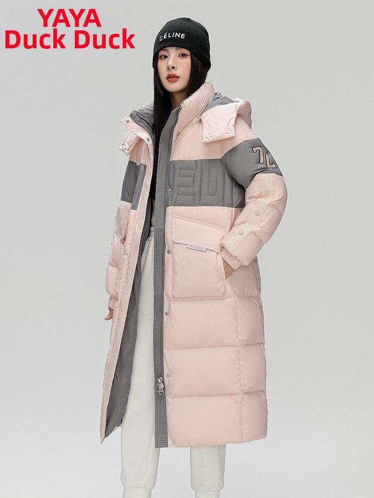 New 2025 Long Color Block Loosely Fitted Thickened Warm Winter Jacket Presyo  8,405 Piso*Libreng Shipping