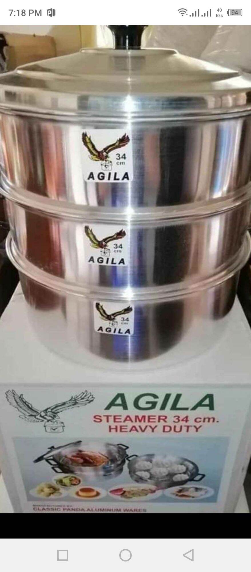 34CM AGILA STEAMER FOOD ALUMINUM 3LAYER KITCHENWARE Lazada PH