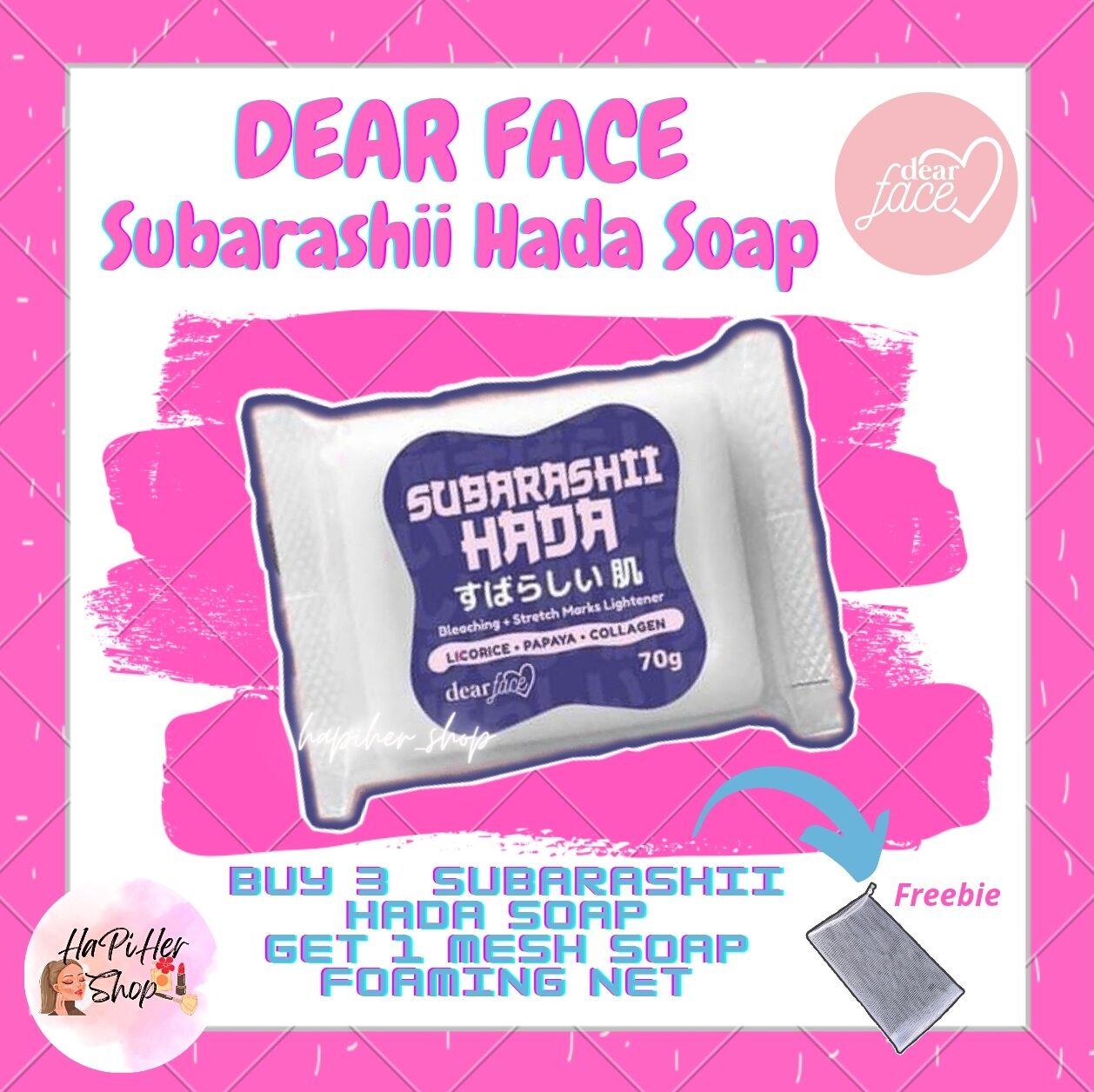 Dear Face - Subarashii Hada Soap 70g