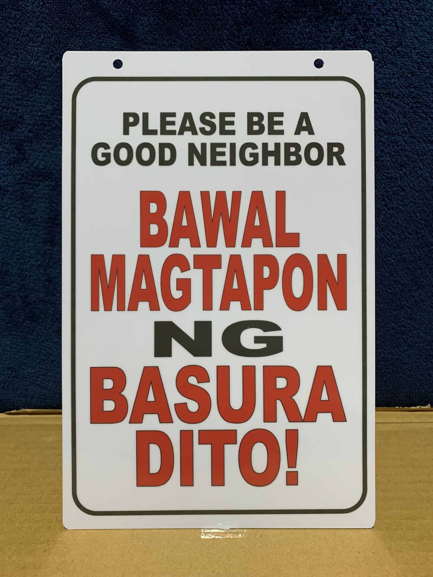 Please A Good Neighbor Bawal Magtapon Ng Basura Dito Pvc Wall Signage 78x11 Inches Lazada Ph 6917