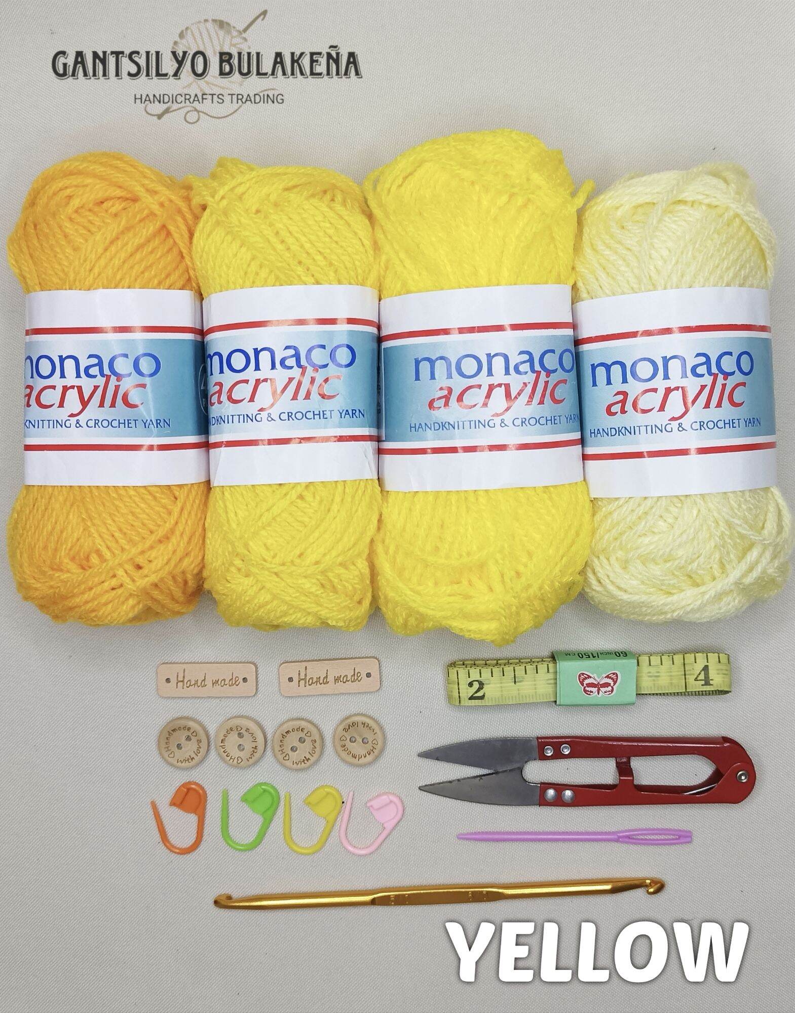 Crochet Beginner Kit/Set Monaco Acrylic Yarn - SewandStitch